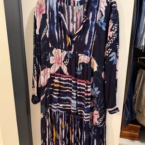 Floral Patterned Long Sleeve Dress